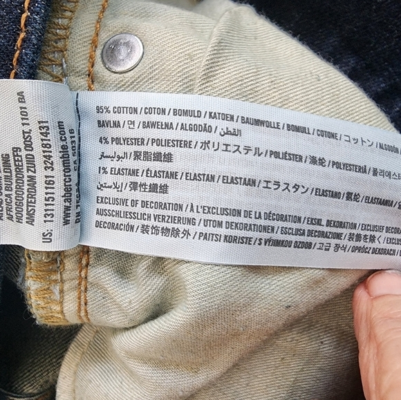 Abercrombie & Fitch Stretch Skinny Jean Dark Wash Size 30 Inseam 30 - Picture 7 of 7